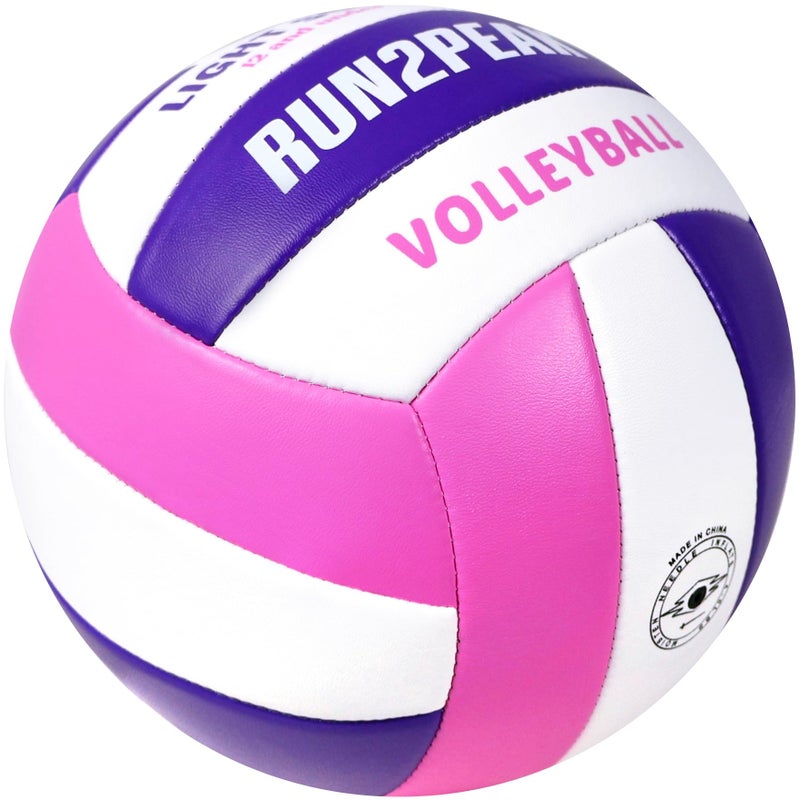 RUN2PEAK Light Soft Volleyball - Light Volleyball Designed for Beginners Kids Youth Teen - Lightweight Volleyballs for Indoor Outdoor Beach Backyard Official Size 5 Training Volley Ball - Image 3